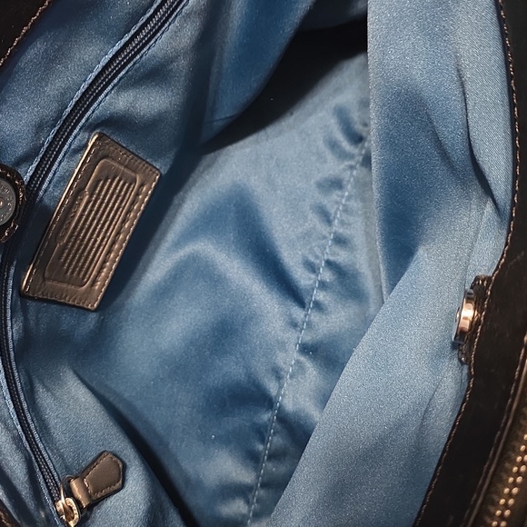 Coach Madison Kimberly Carryall bag in black Op Art needlepoint - Picture 15 of 16